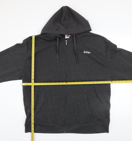 Lee Cooper Men’s Grey 2XL Full Zip Hoodie Sweatshirt