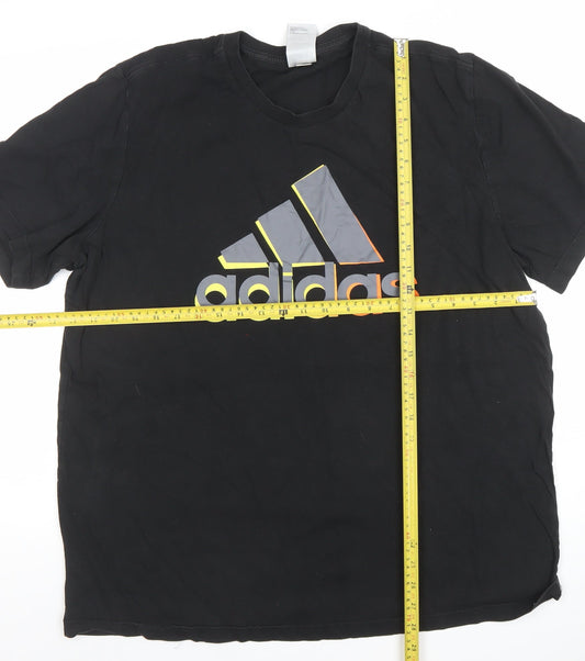 Adidas Men’s Black XL Logo Graphic Sports T-Shirt