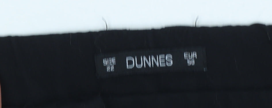 Brand and care label for Dunnes Women Black Straight Leg Dress Pants, size 12