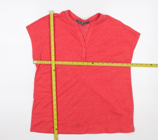 Jessica Graaf Women's Red Basic V-Neck Jersey T-Shirt Size S