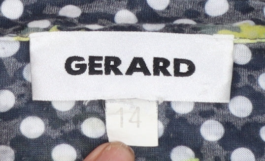 Gerard Women's Multicoloured Floral Polka Dot Button-Up Shirt Size 14