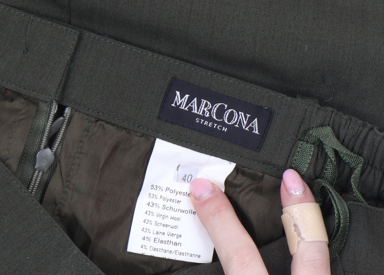 Marcona Womens Green Knee Length Pencil Skirt Size 12 Wool Blend Workwear