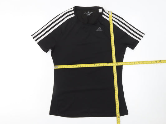 Adidas Womens Black Climalite Athletic Short Sleeve T-Shirt Size S