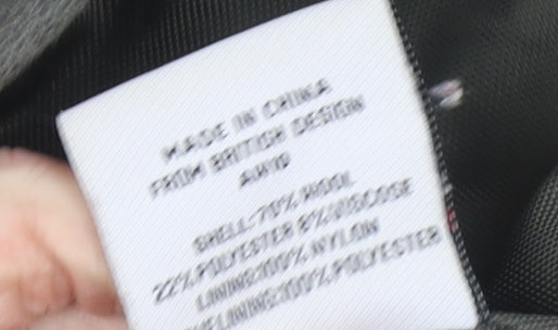 Superdry Men's Grey Wool Pea Coat Medium Military Style Jacket