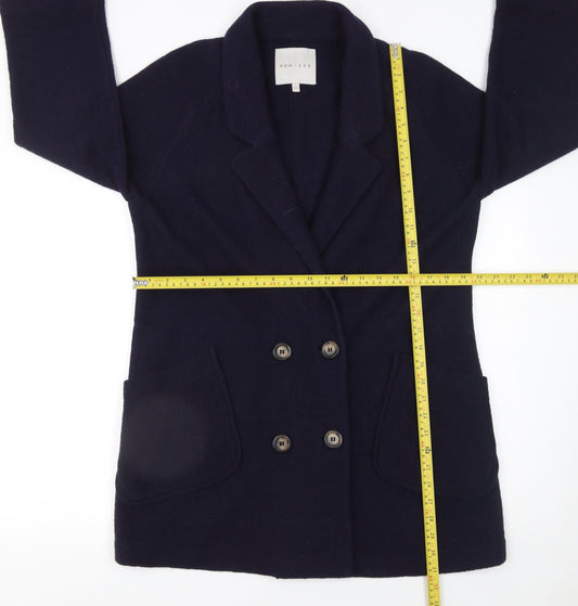 Kew 159 Women's Blue Wool Blend Double-Breasted Blazer UK 14
