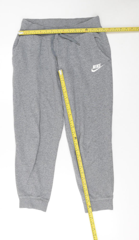 Nike Boys Grey XL Jogger Sweatpants 156-166cm Elastic Waist Pockets