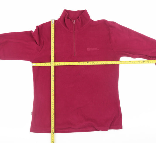 Mountain Warehouse Women's Red Fleece 1/2 Zip Sweatshirt UK 12
