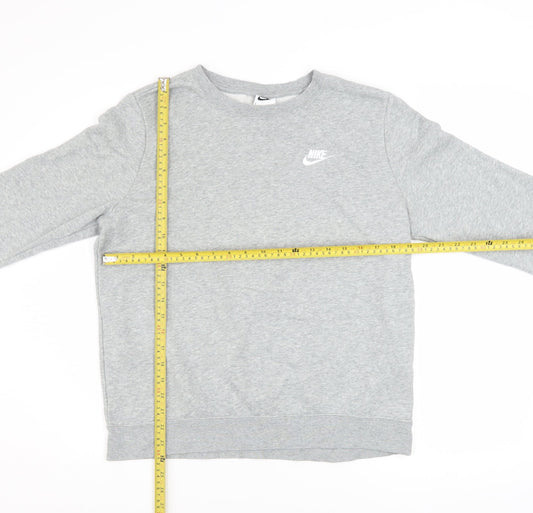 Nike Men’s Grey Crew Neck Pullover Sweatshirt M Regular Fit