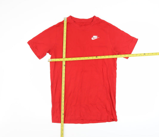 Nike Boys Red XL Short Sleeve Crew Neck Sports Cotton T-Shirt