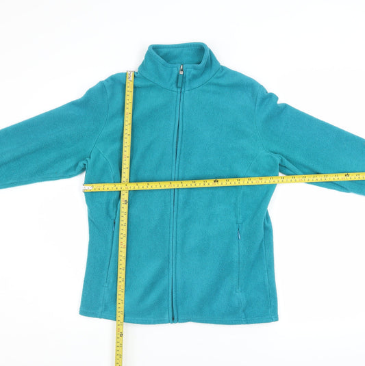 Marks and Spencer Womens Blue Fleece Jacket Size 12 Full Zip Lightweight