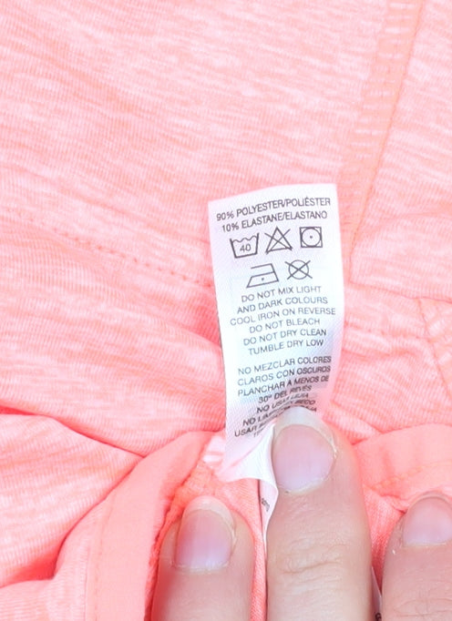 Additional view of Dunnes women’s pink hooded full zip activewear jacket, size UK 8