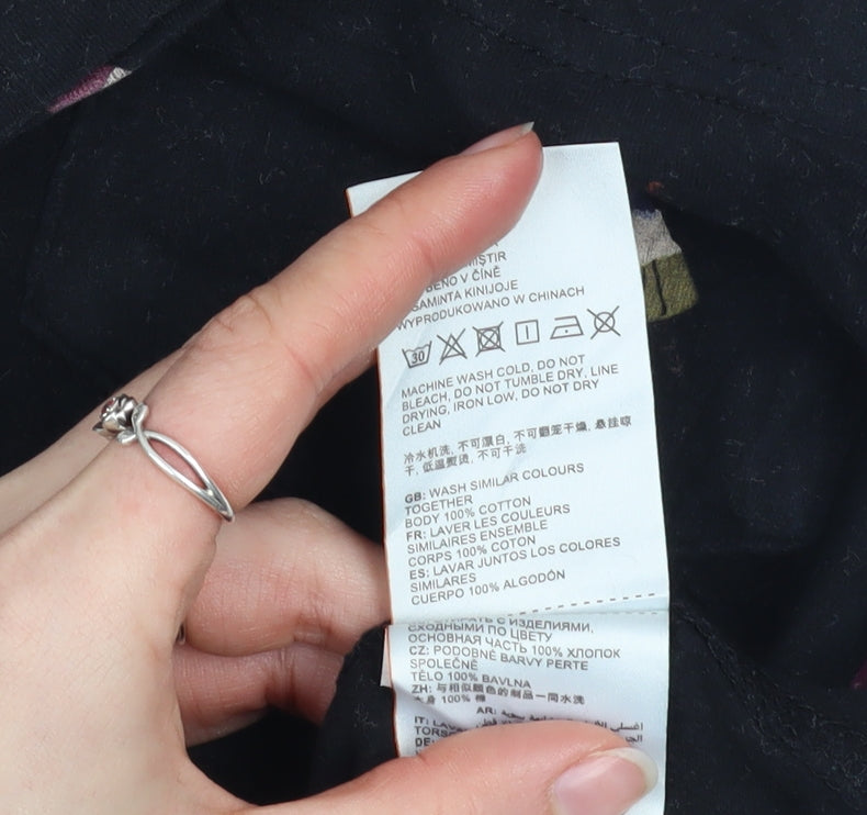 Superdry Men's Black Small Graphic Print Cotton T-Shirt