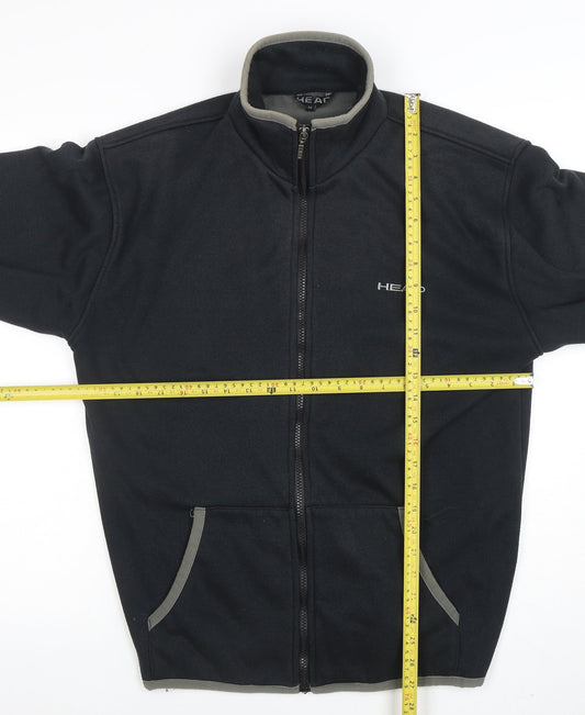Head Men's Black Full Zip Fleece Jacket Size M Sports Outdoor