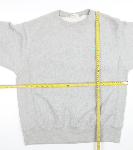 Champion Men's Grey Reverse Weave Pullover Sweatshirt Medium