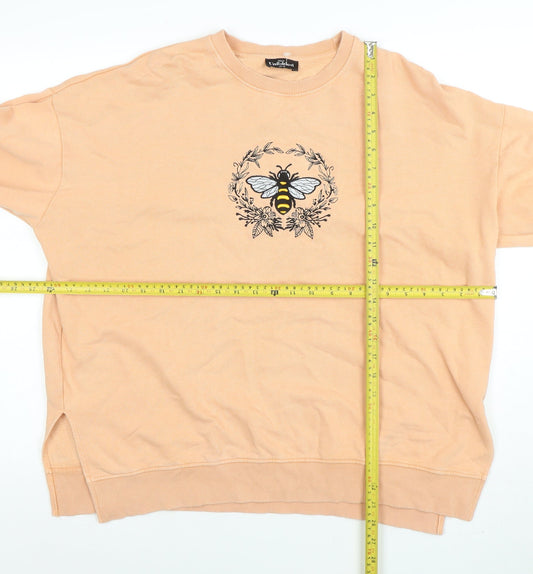 This Unfolded Women’s Beige Bee Embroidered Cotton Sweatshirt UK 12