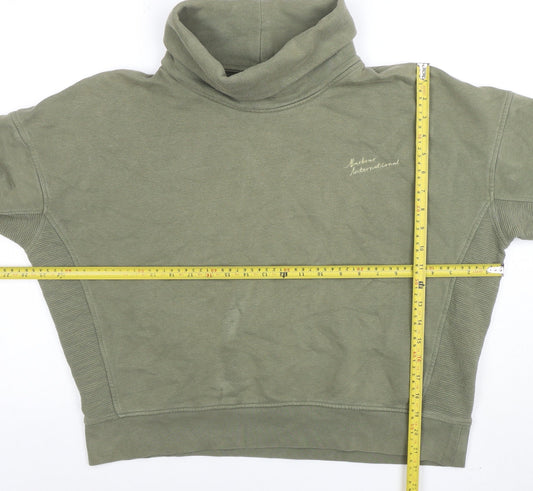 Barbour International Khaki Women's Size 14 Funnel Neck Pullover Sweatshirt