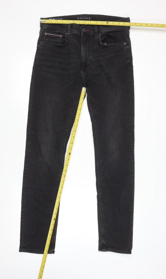 Tommy Hilfiger Men's Black Slim Fit Denim Jeans 34W 32L