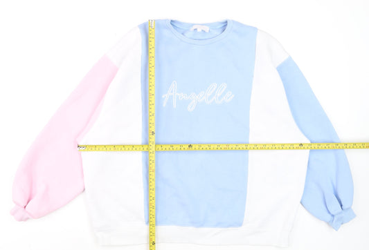 Angelle Women’s Multicolour Pullover Sweatshirt Cotton Blend Size L