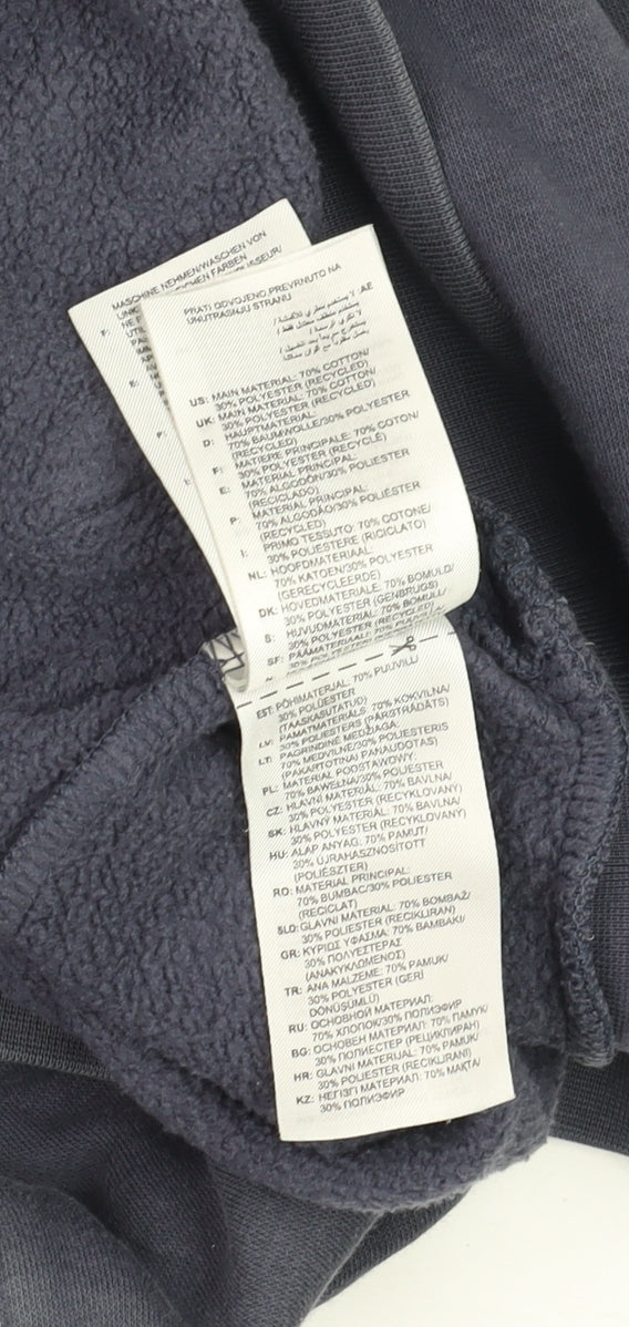 Additional view of Adidas boys’ blue pullover hoodie 14-15 years cotton blend logo style