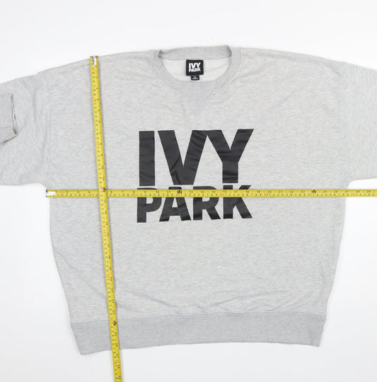 Ivy Park Women's Grey XL Crew Neck Logo Sweatshirt