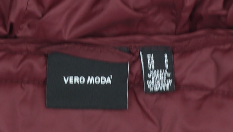 Vero Moda Women’s Red Hooded Puffer Jacket Size S
