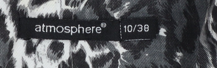 Additional view of Atmosphere Women's Black Animal Print Cotton Trench Coat, size 10