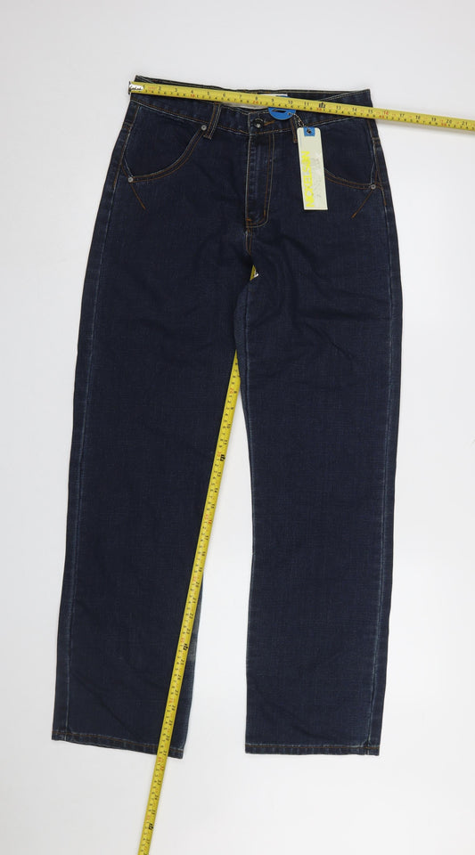 Nickelson Men Blue Straight Denim Jeans Size 50 Regular Fit