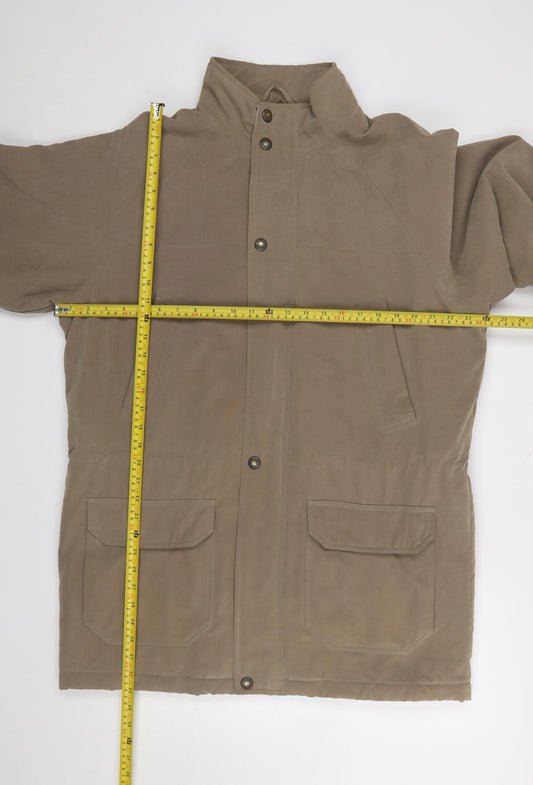 BHS Men's Brown Medium Parka Jacket 38in Chest Polyester Blend