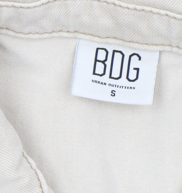 BDG Urban Outfitters Women's Beige Short Sleeve Zip Jumpsuit Size S