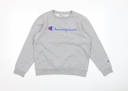 Champion Women’s Grey Crew Neck Pullover Sweatshirt Size L