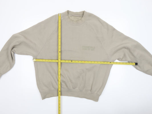 Fear of God Essentials Men's Beige Pullover Sweatshirt Size S