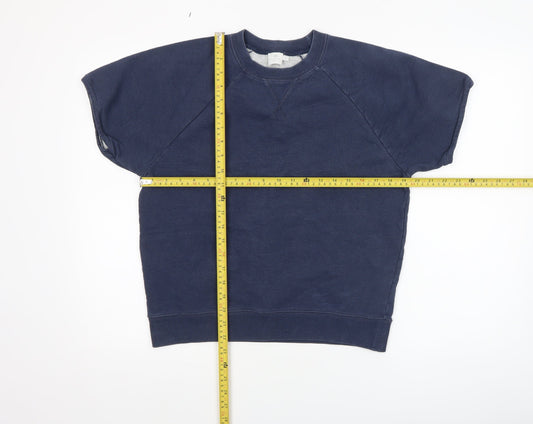 Sunspel Women’s Blue Short Sleeve Crew Neck Jersey Top Size 12