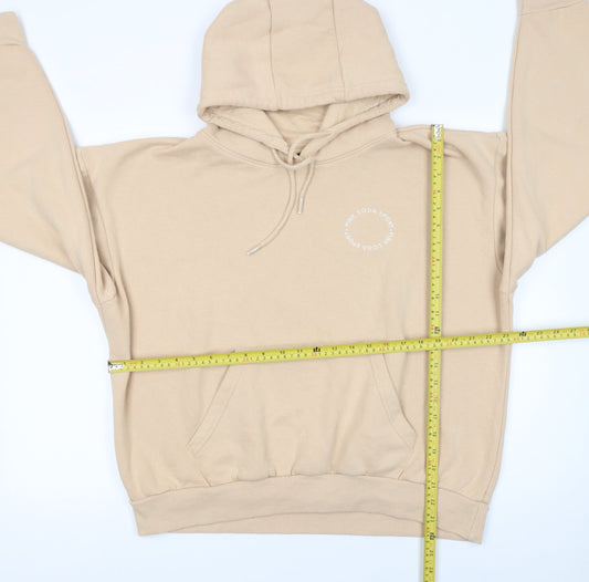 Pink Soda Sport Women Beige Hoodie UK 14 Pullover Cotton Blend