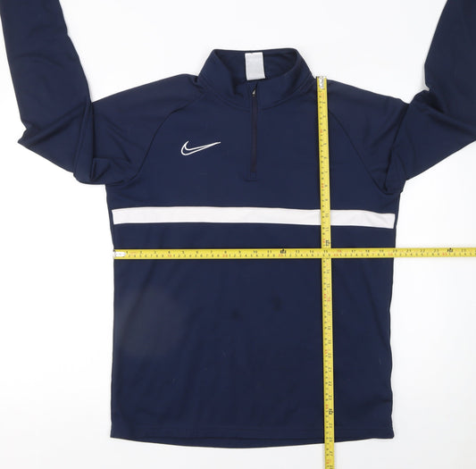 Nike Men's Blue Dri-FIT 1/4 Zip Athletic Sweatshirt Medium