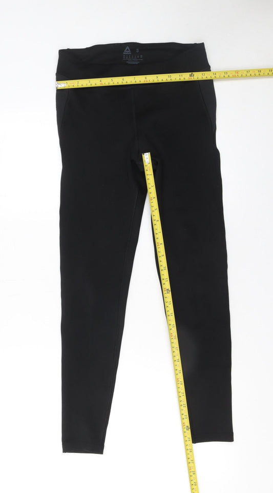 Reebok Womens Black Speedwick Leggings Size S Moisture Wicking Gym Trousers