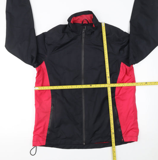 Crivit Womens Black Red Windbreaker Jacket Size 18/20 Lightweight Activewear