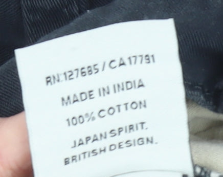 Superdry Men's Black Chino Shorts Size L Cotton Casual Summer