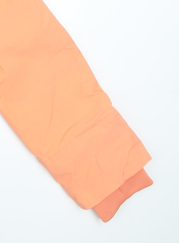 Superdry Women Orange S Hooded Rain Jacket Wind Resistant Coat