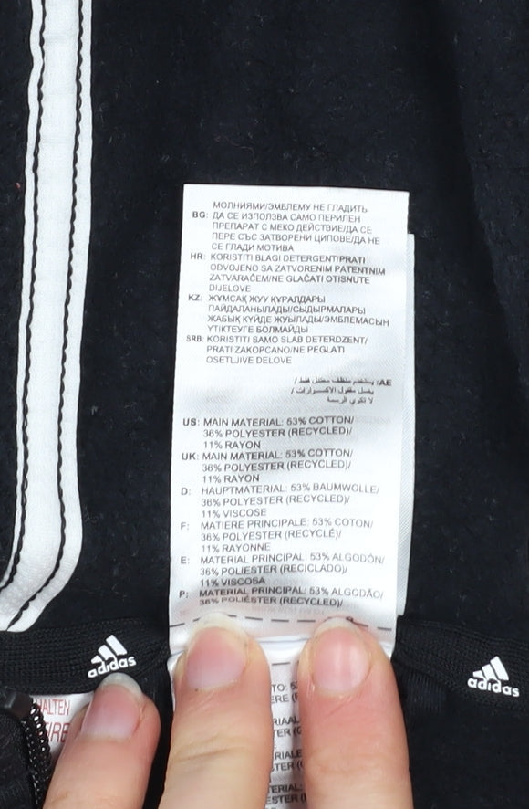 Additional view of adidas boys’ black full zip hoodie 13-14 years regular fit sportswear