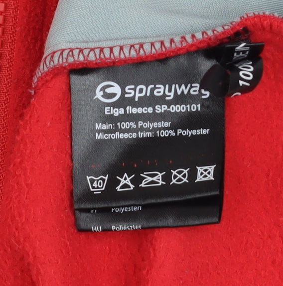 Additional view of Sprayway boys’ red fleece full zip jacket 4-5 years outdoor winter warm