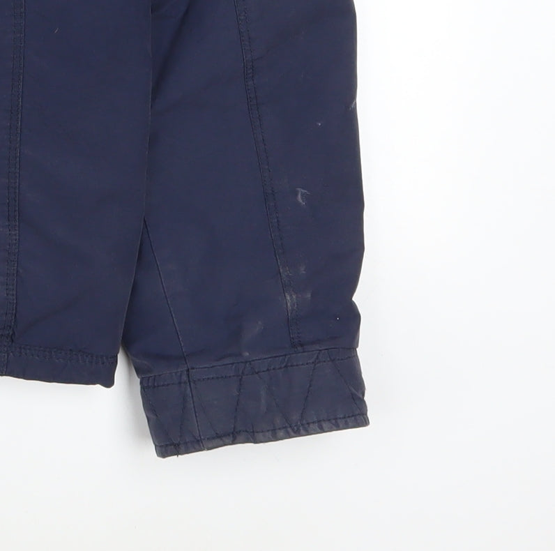 Tommy Hilfiger Men's Blue Military Jacket Size M Cotton Blend