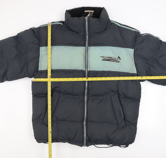 Eclipse Men's Blue L Puffer Jacket 90s Snowboard Style Winter Coat