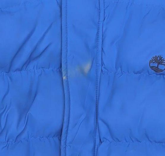 Additional view of Timberland boys’ blue hooded puffer jacket 14 years winter coat