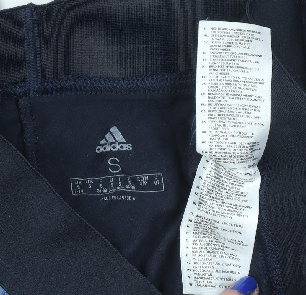 Brand and care label for Adidas women’s black small slim fit jogger leggings activewear pants