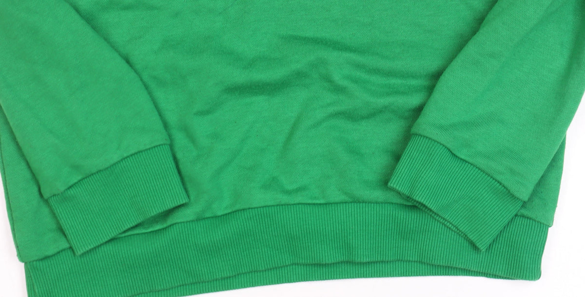 Additional view of Adidas boys’ green crew neck pullover sweatshirt 11-12 years