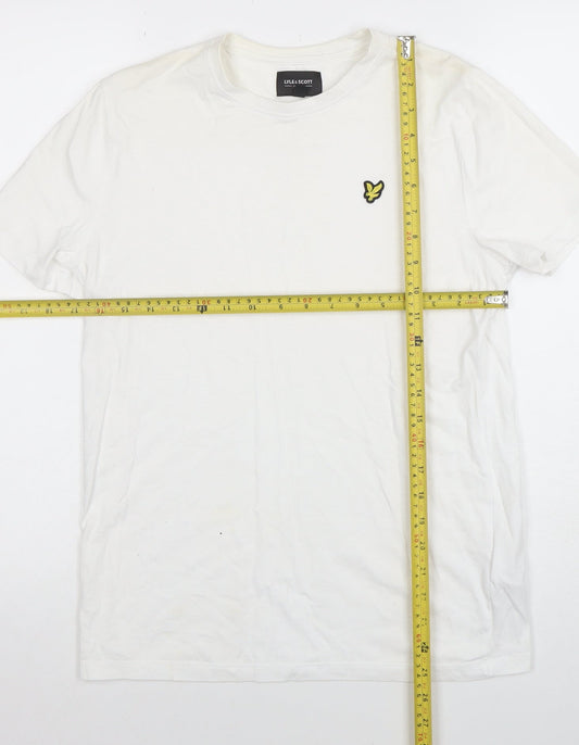 Lyle & Scott Boys White Cotton Logo T-Shirt 14-15 Years Short Sleeve