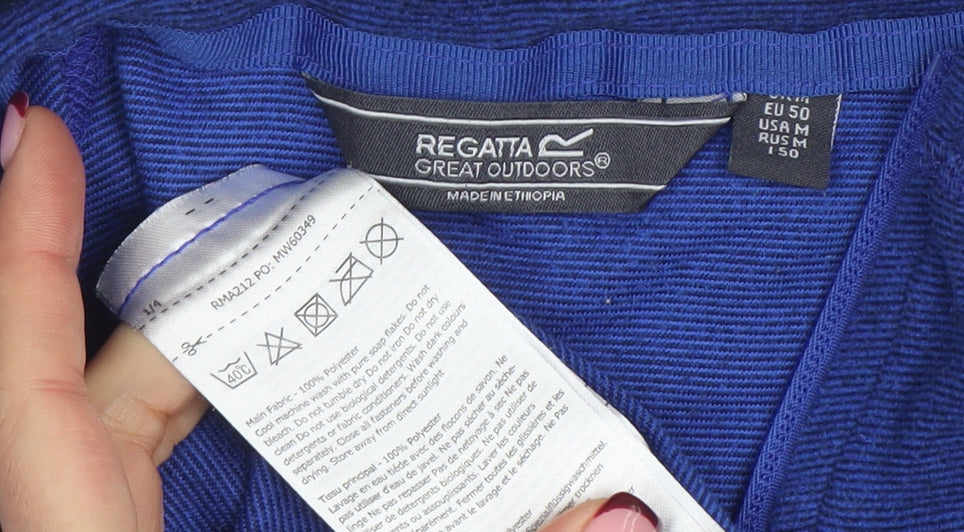 Regatta Great Outdoors Men's Blue 1/2 Zip Fleece Sweatshirt Size M