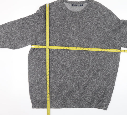 Woolovers Men's Grey Cotton Crew Neck Jumper XL