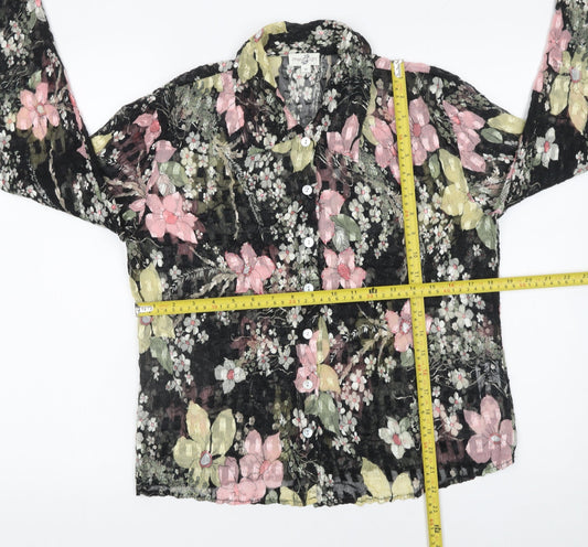 Phase Eight Women's Multicoloured Floral Button-Up Blouse Size M