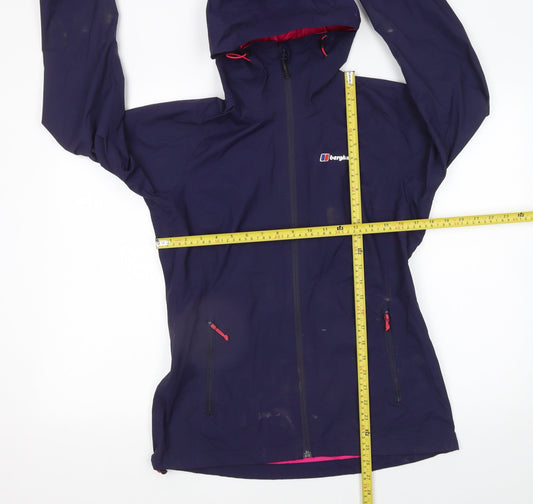 Berghaus Women Blue Waterproof Hooded Rain Jacket UK 10